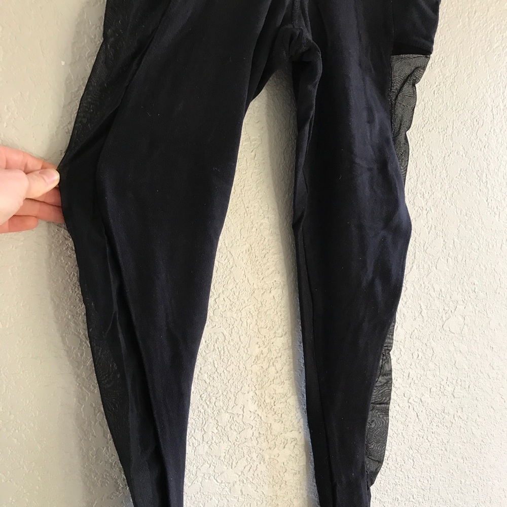 Mika Black Mesh Leggings
